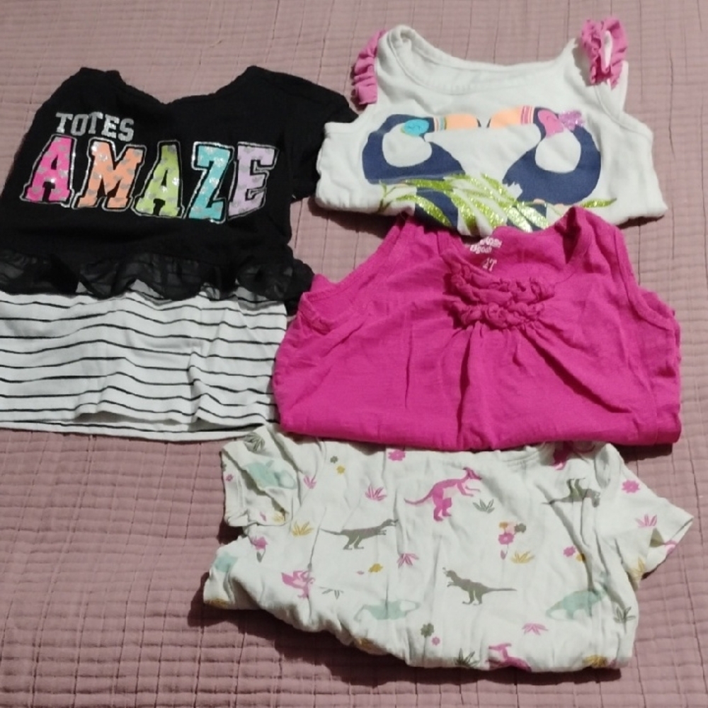 Colorful Kids Graphic T-Shirts Set